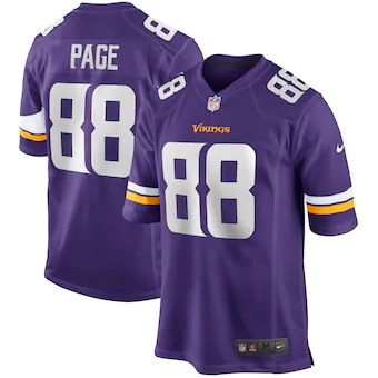 mens nike alan page purple minnesota vikings game retired p